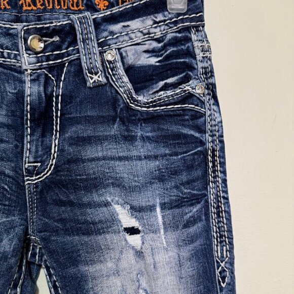 Rock Revival Peacoat Ankle Mid-Rise Skinny Stretch Jean Size 26 - Picture 10 of 16